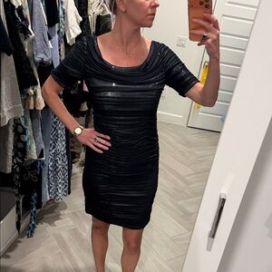 Elegant Black Sequin Dress